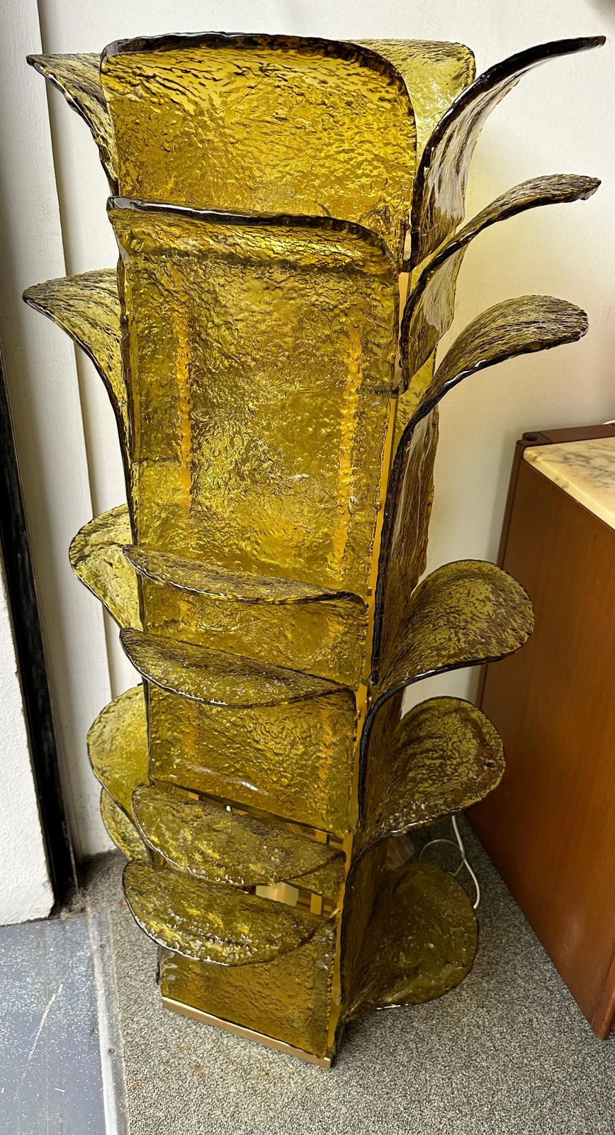 Cactus Floor Lamp Murano Glass By Carlo Nason For Mazzega, Italy, 1970s photo vintage