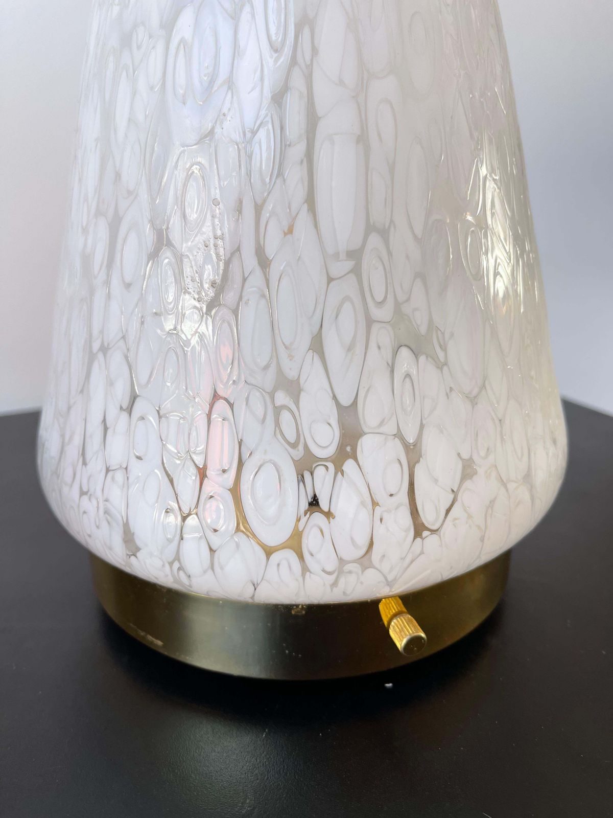 Pair Of Cone Lamps Murano Glass And Brass By Esperia. Italy, 1970s photo 2822.0