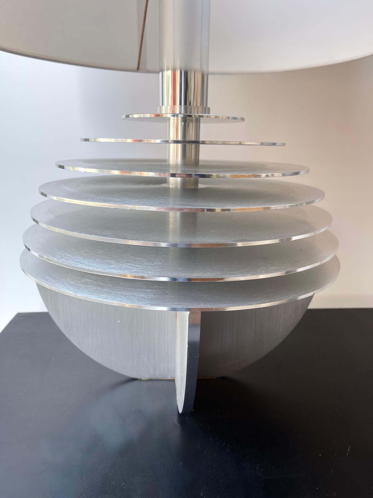 Pair Of Metal Saturn Lamps By Banci, Italy, 1970s photo Lighting