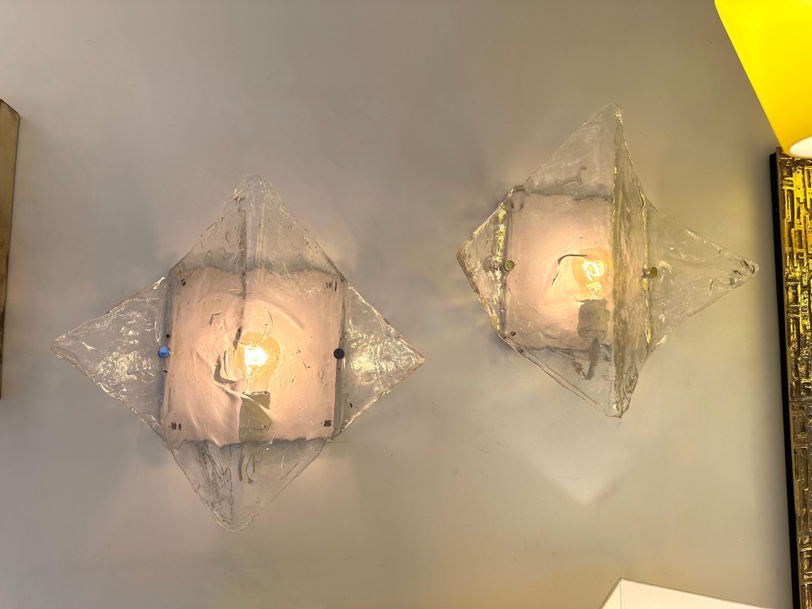 Pair Of Sconces Lp253 Murano Glass By Carlo Nason For Mazzega, Italy, 1970s photo for sale