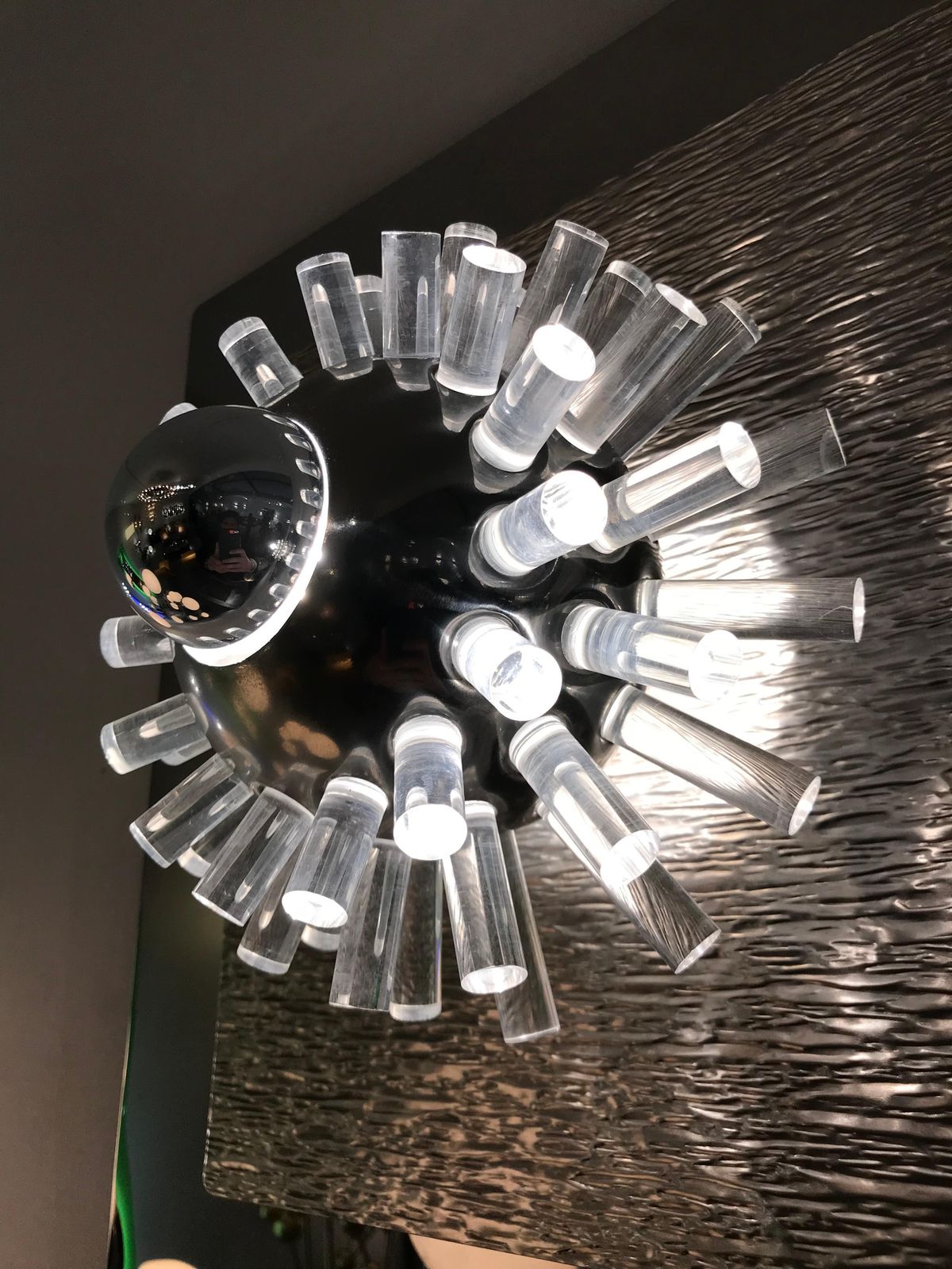 Pair Of Stainless Steel Lucite Sconces By A. Brotto For Esperia, Italy, 1970 photo for sale