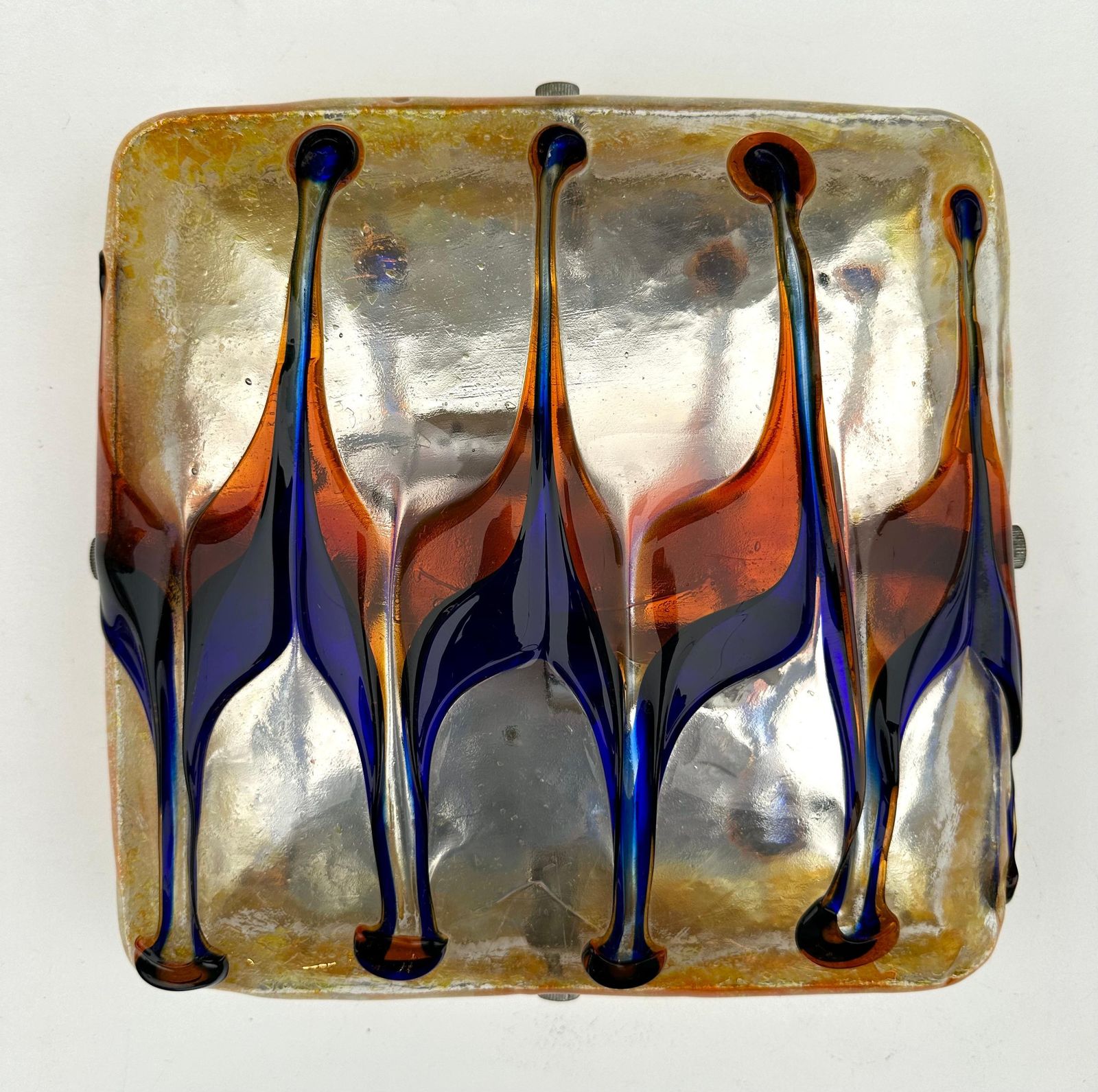 Pair Of Sconces Harlequin Murano Glass. Italy, 1970s photo furniture