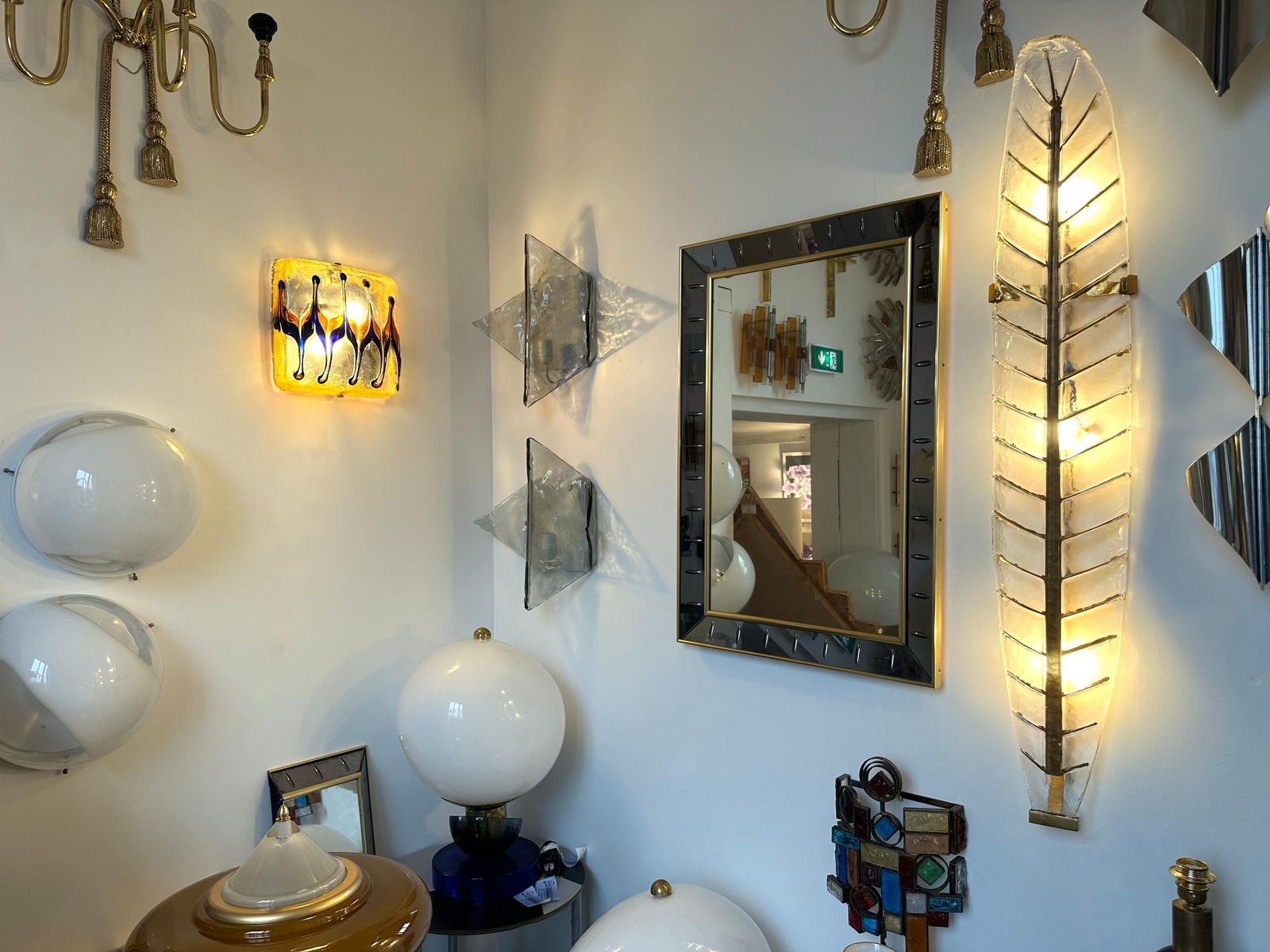 Pair Of Sconces Harlequin Murano Glass. Italy, 1970s photo for sale