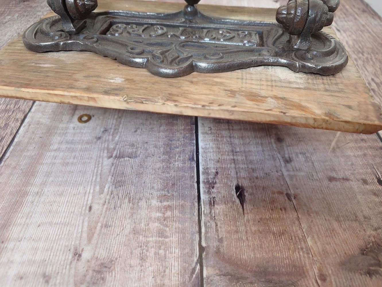photo furniture Vintage Cast Iron Letter Box, Vintage Iron Mail Slot, Antique Iron Postal Knocker