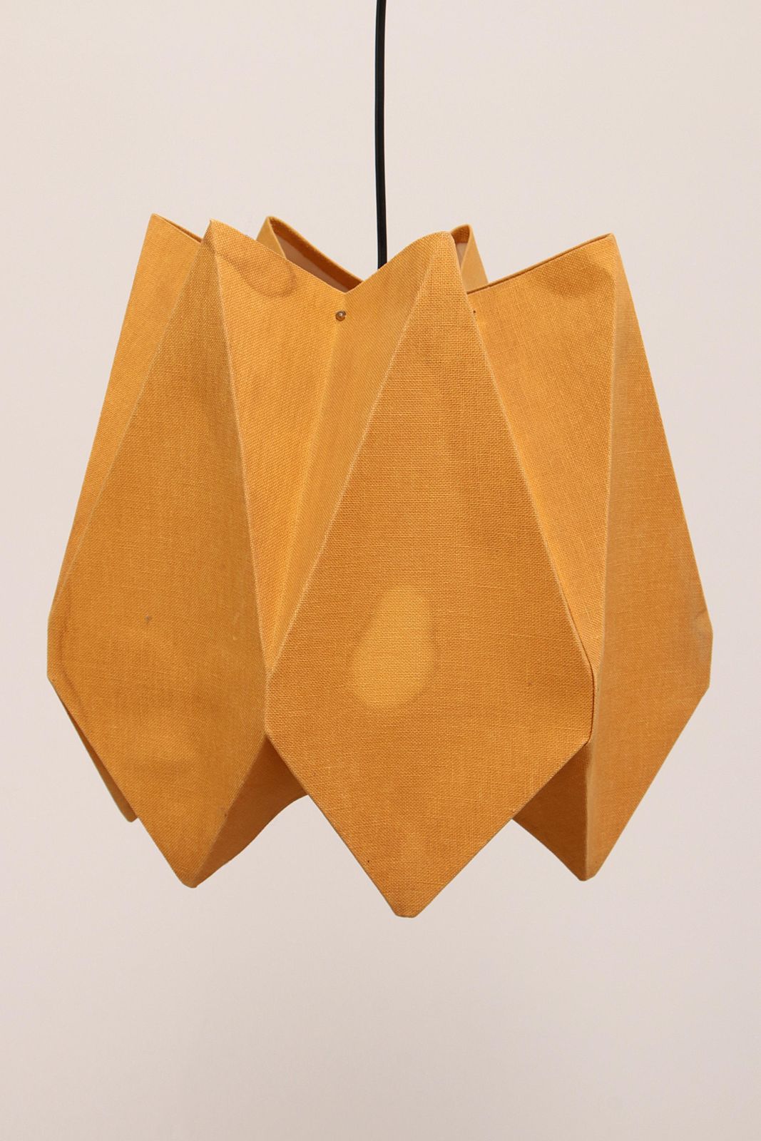 Orange Vintage Fabric Hanging Lamp, 1960s photo buy