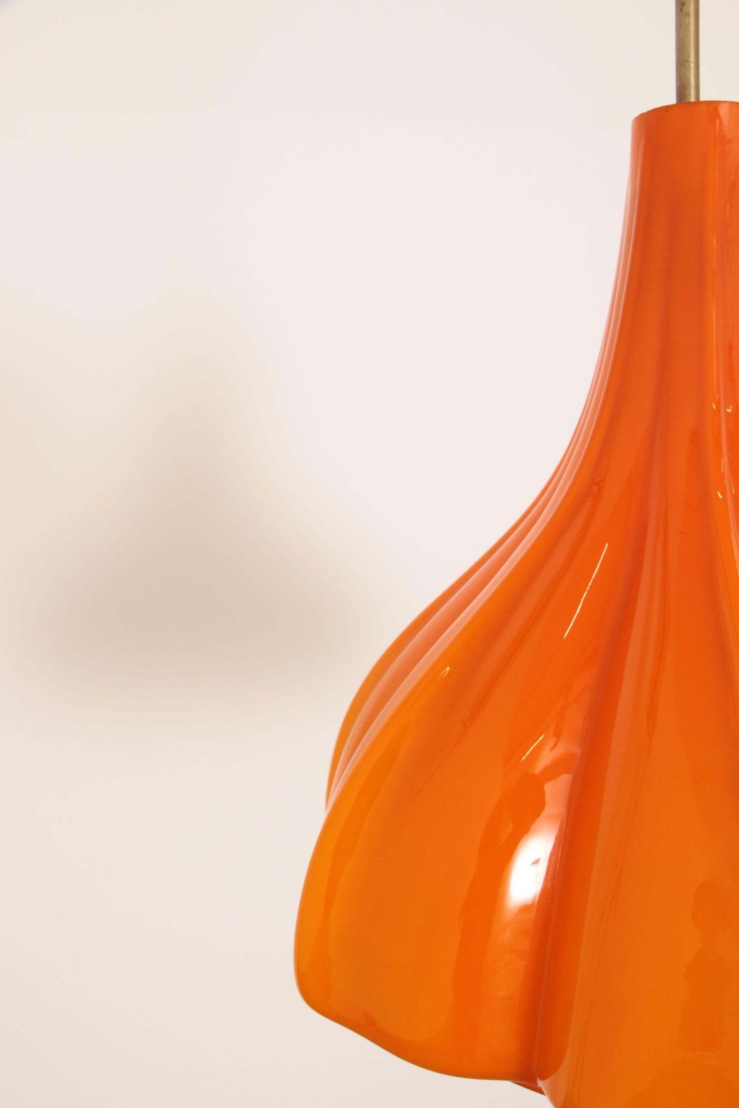 Vintage Orange Glass Pendant Lamp By Peill And Putzler, 1960 photo vinterior