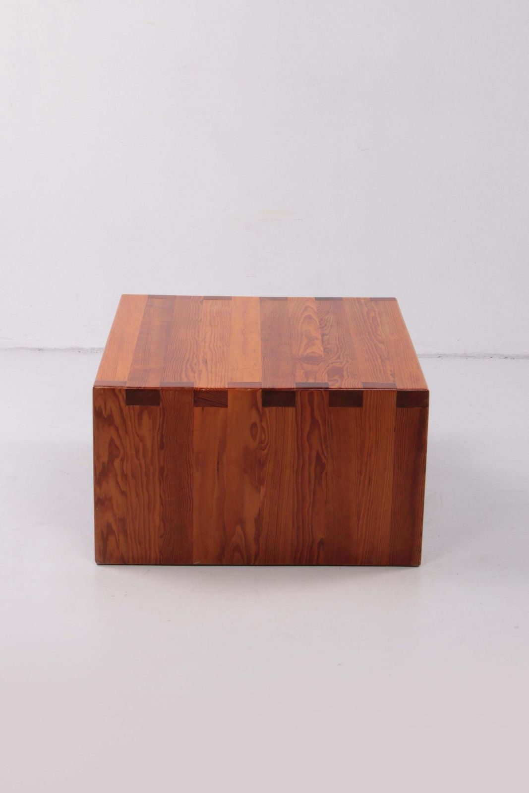 Brutalist Pine Wood French Coffee Table, 1970 France photo Furniture