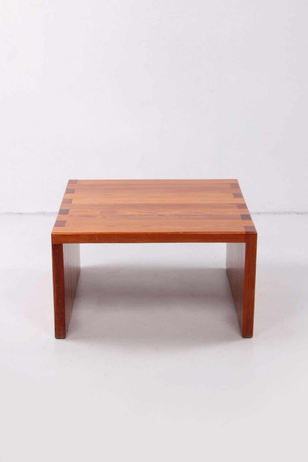 Brutalist Pine Wood French Coffee Table, 1970 France photo 1411.0