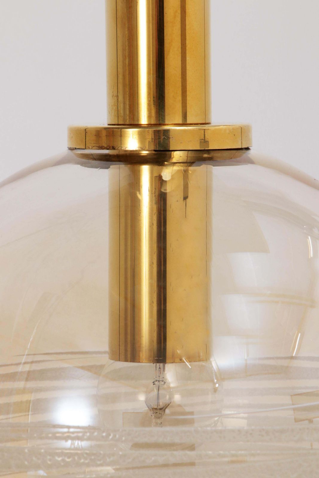 photo buy Vintage Set Of Three Glashutte Limburg Hanging Lamps, 1960s Germany.