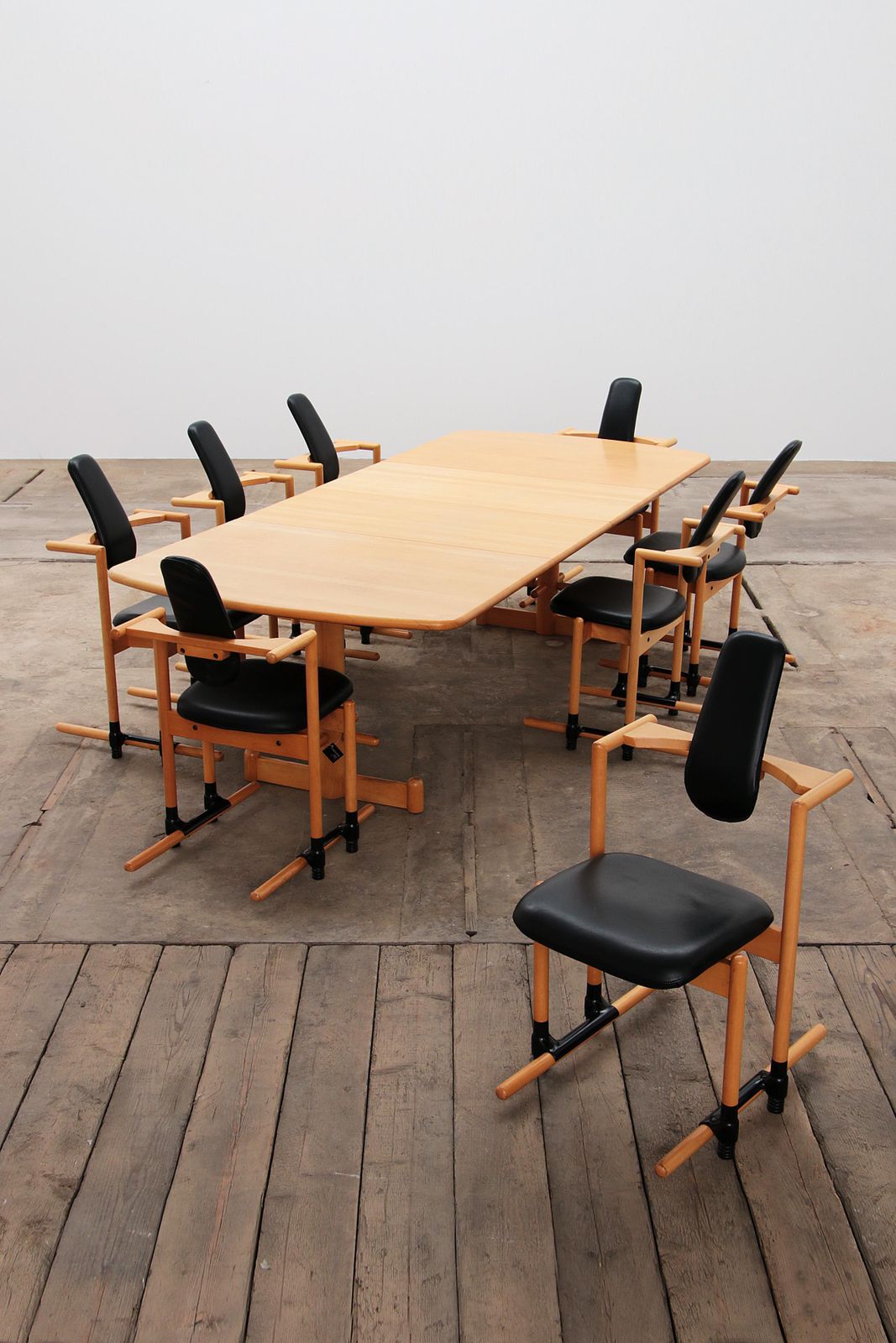 Stokke Dining Room Set Large Table With 8 Chairs Design Peter Opsvik, 1990 photo Furniture