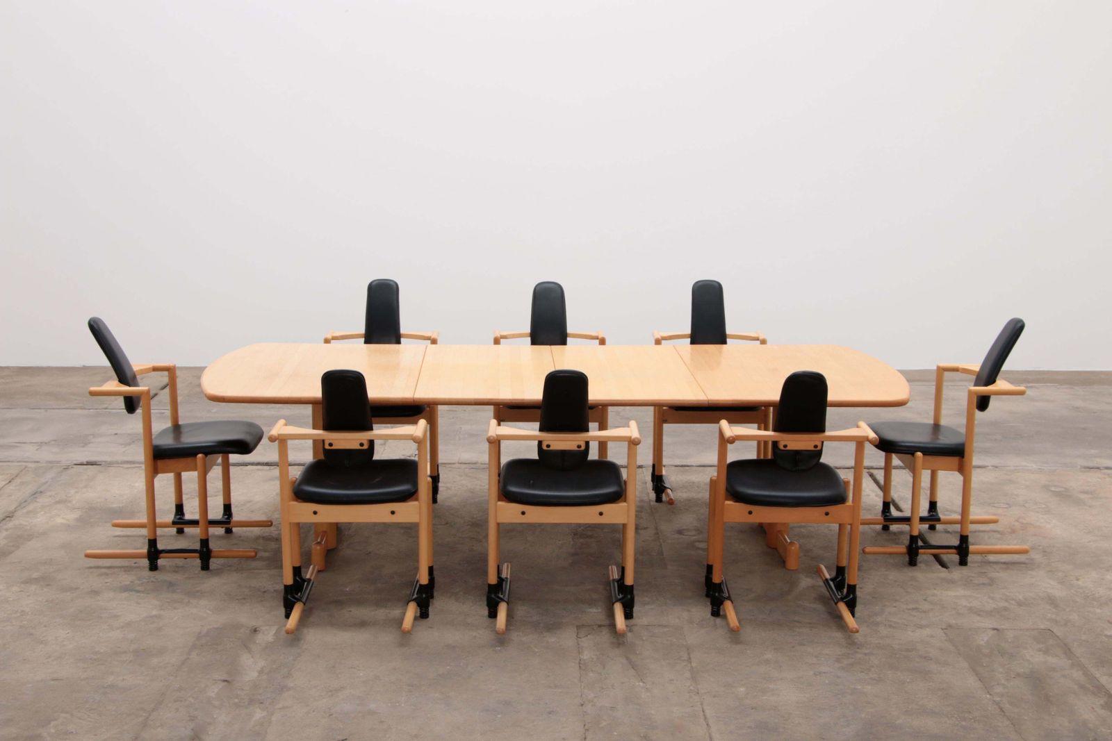Stokke Dining Room Set Large Table With 8 Chairs Design Peter Opsvik, 1990 photo 14112.0