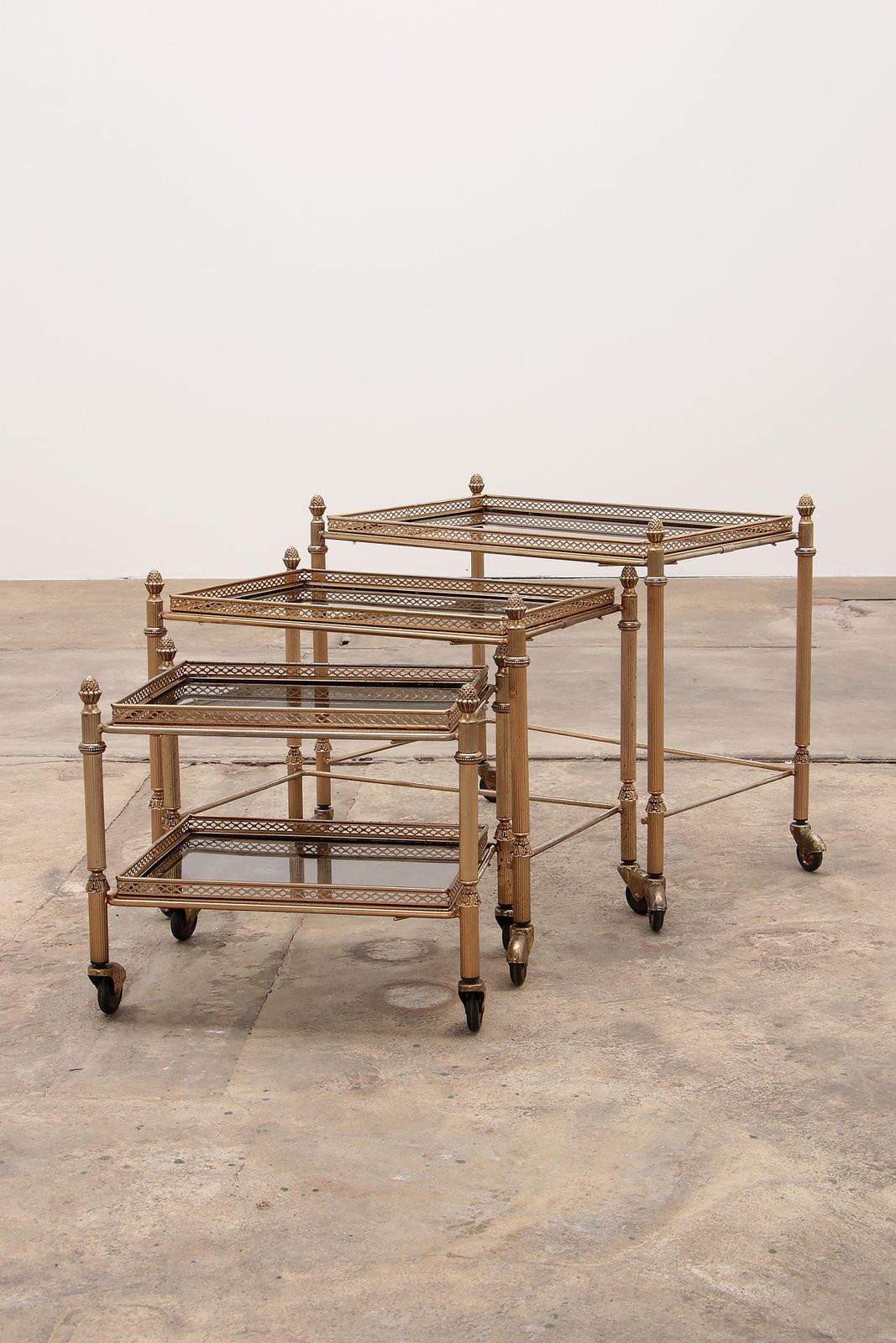 Maison Jansen Trolley S Three Tables Made In France In The 1950s photo for sale
