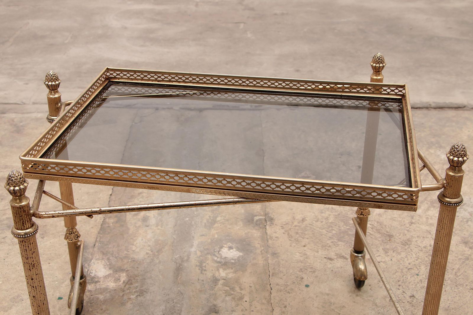 photo for sale Maison Jansen Trolley S Three Tables Made In France In The 1950s