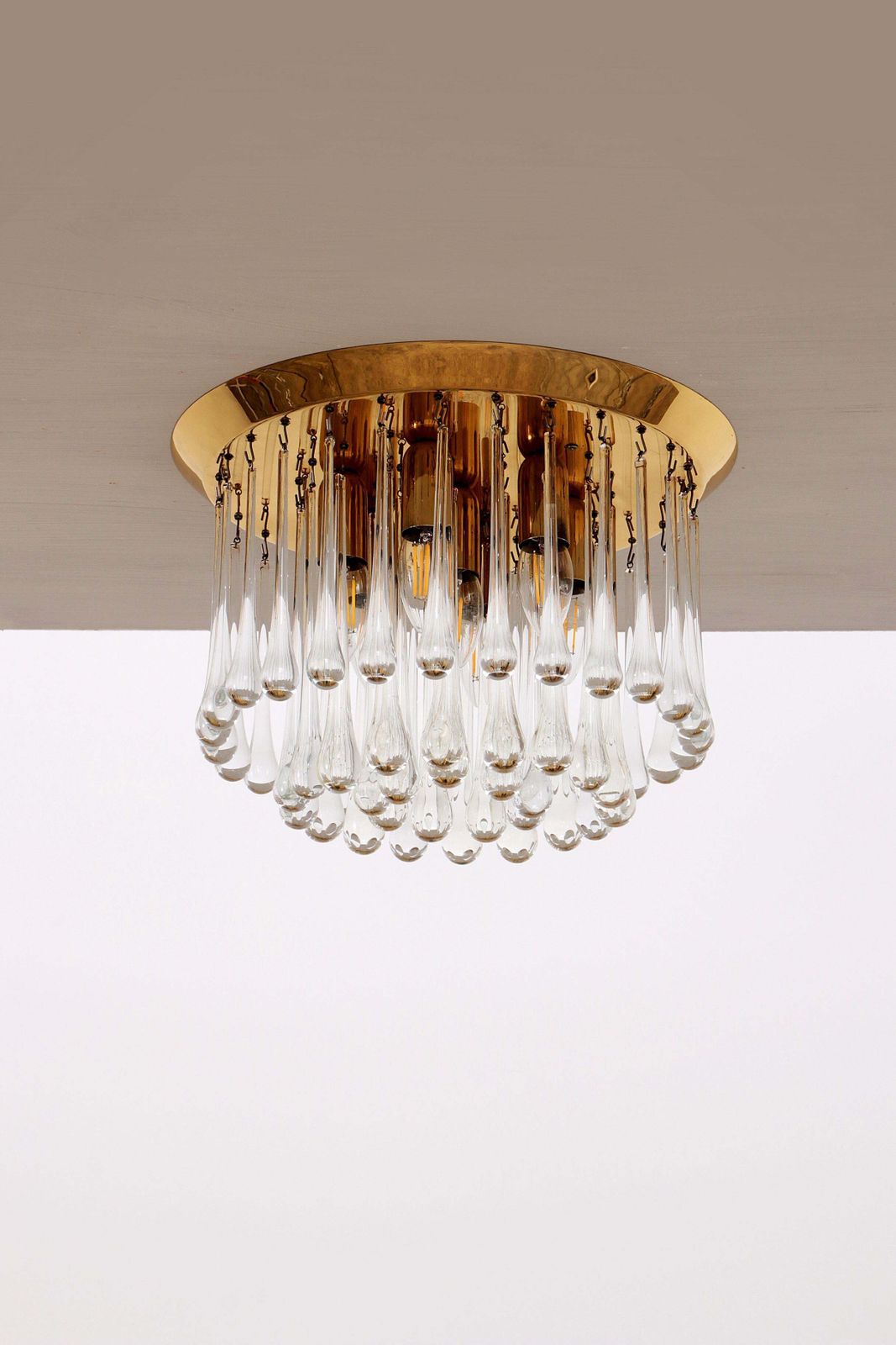 photo furniture Set Of Two J.T. Kalmar Murano Raindrop Hanging Lamps, 1970 Austria
