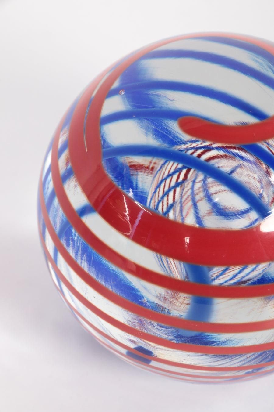 Dutch Round Glass Paperweight Ball Signed With Oude Horn Leerdam W Heesen photo for sale