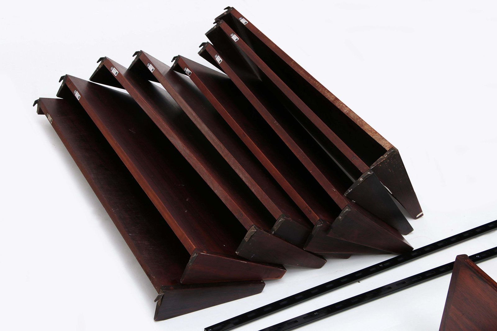 7270.0 Modular Dark Wooden Wall System From Kai Kristiansen   Fm Møbler photo