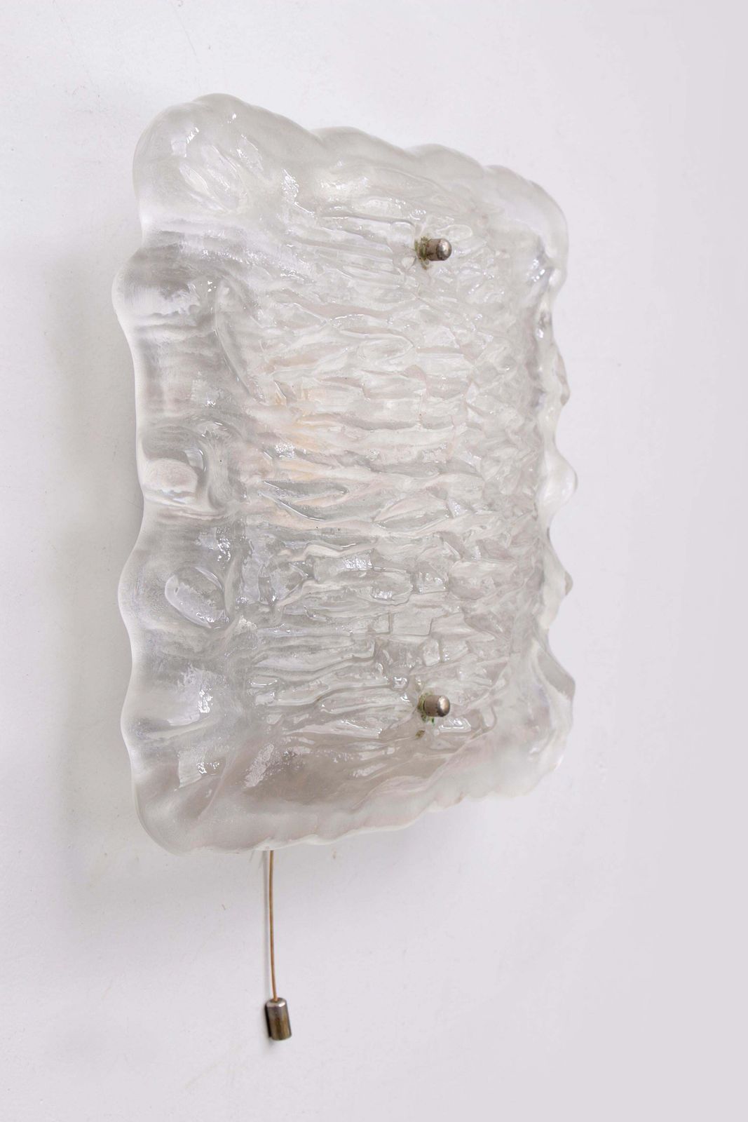 Beautiful Large Wall Lamp Of Beautiful Frosted Glass, 1960, Germany photo Lighting