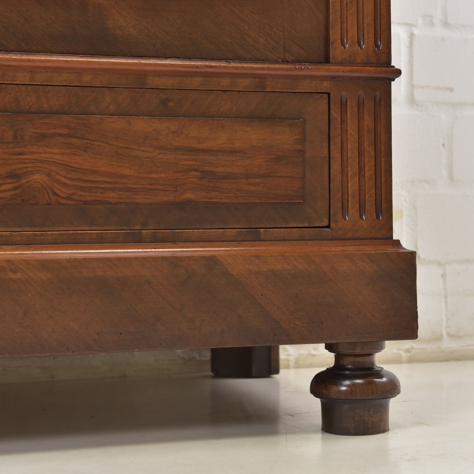 Antique! One Door Wardrobe Restored Wilhelminian Style Walnut Hall Cupboard photo vintage