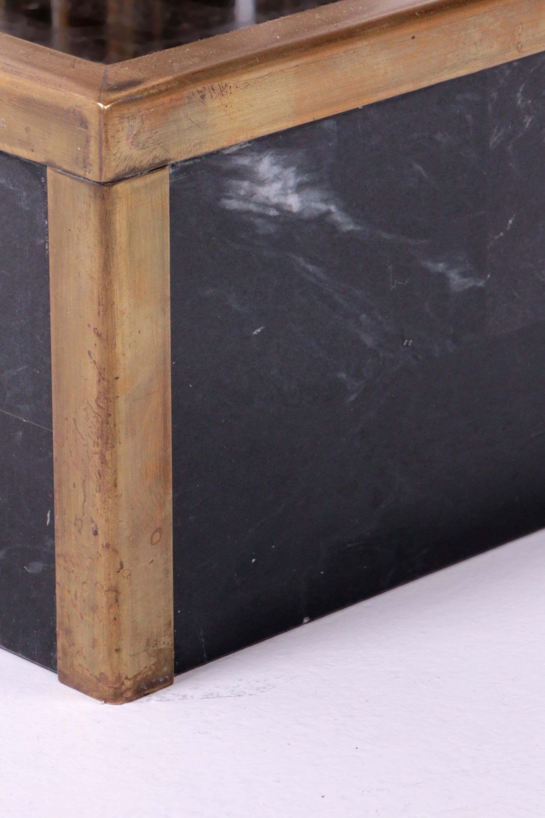 photo vinterior Maison Jansen Floor Lamp Of Gilded Brass With Marble Base, 1970 France