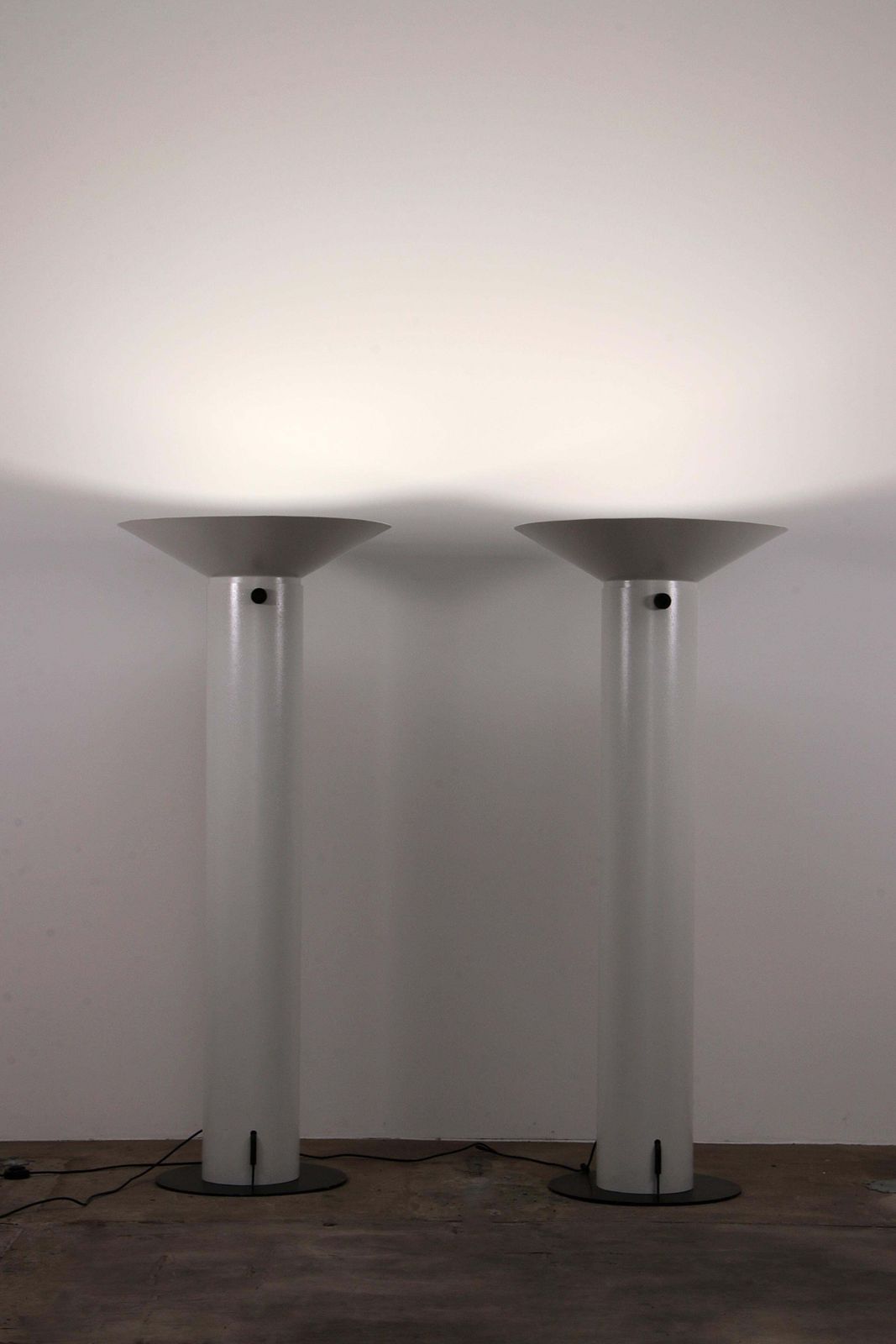 Large And Very Rare Big White Floor Lamps By Elio Martinelli, 1960 Italy photo Lighting