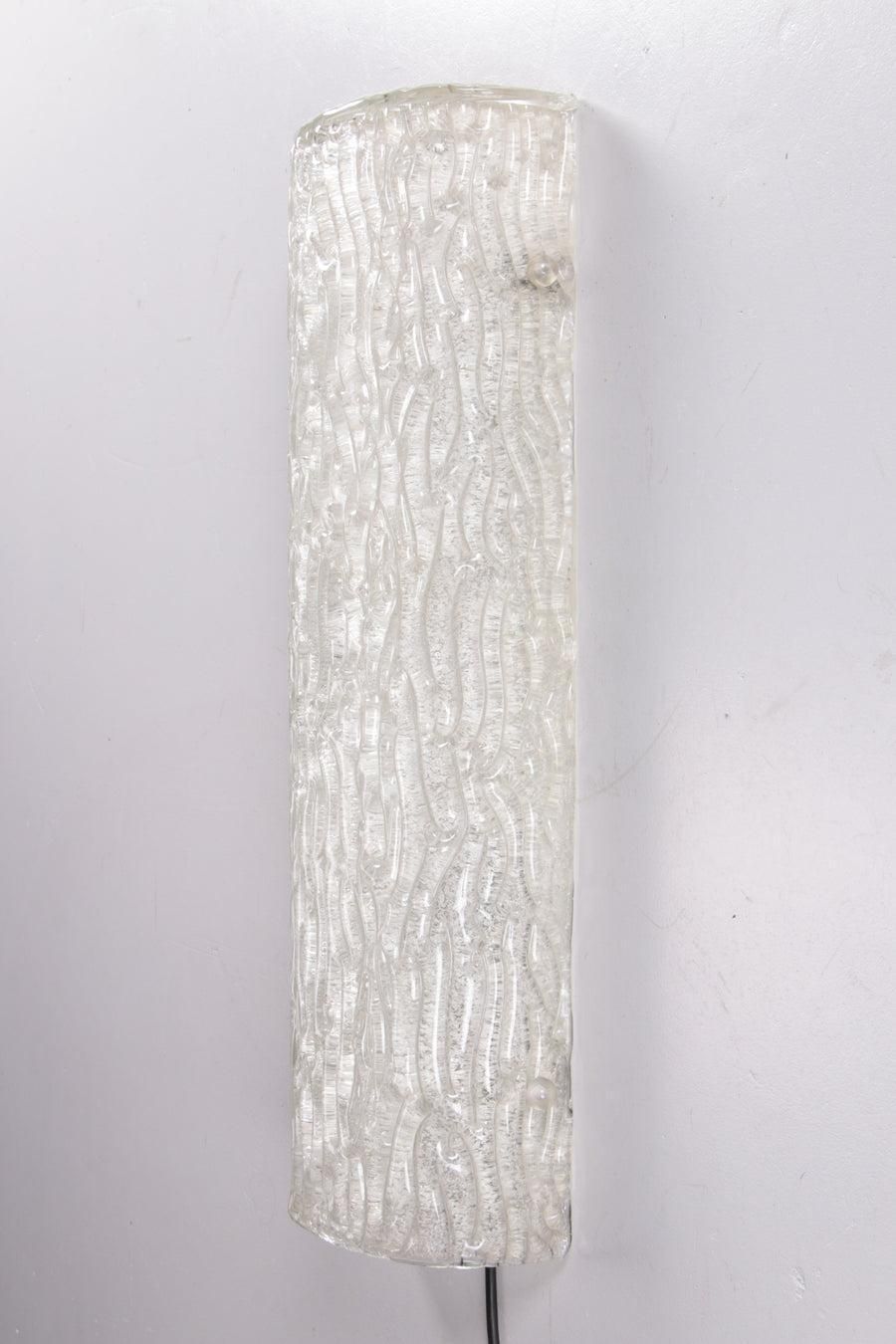 Xxl Ice Wall Lamp By Hillebrand 60 Cm Long Made In 1960 photo for sale