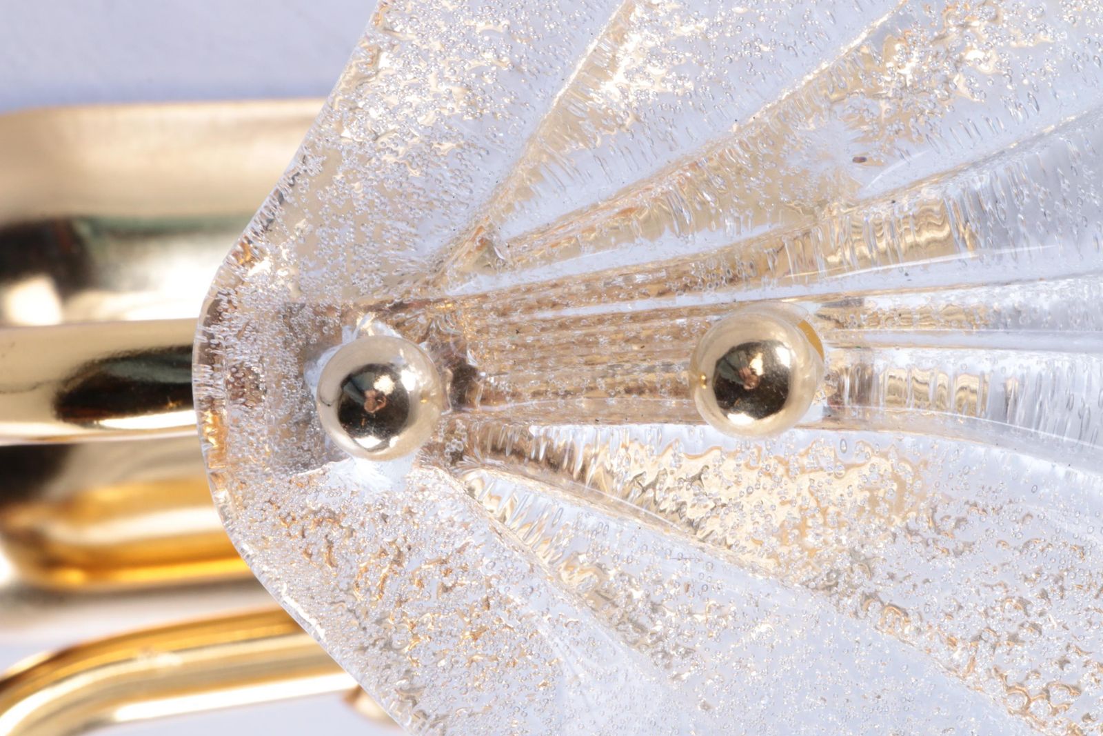 photo furniture Novaresi Italian Wall Lamp 24 Kt Gold Plated And Murano Glass