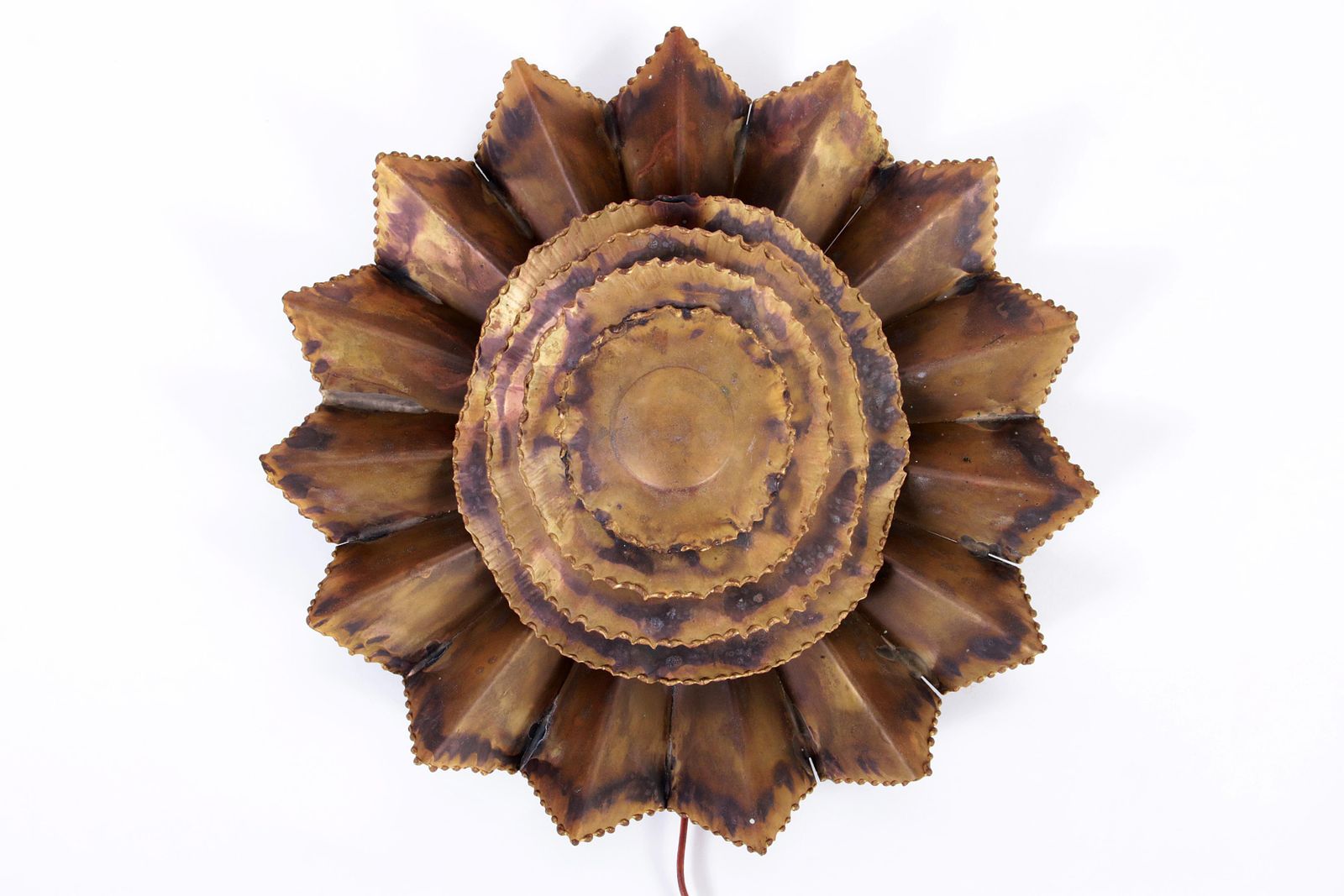 Brass Flower Wall Lamp By Svend Aage Holm Sørensen For Holm Sørensen photo for sale