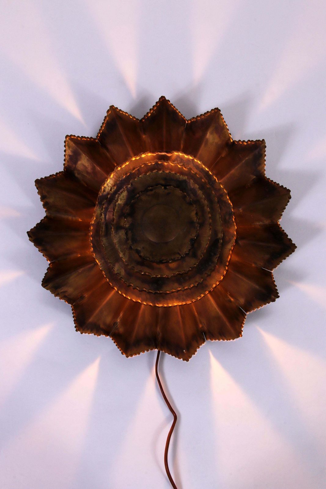 Brass Flower Wall Lamp By Svend Aage Holm Sørensen For Holm Sørensen photo Lighting