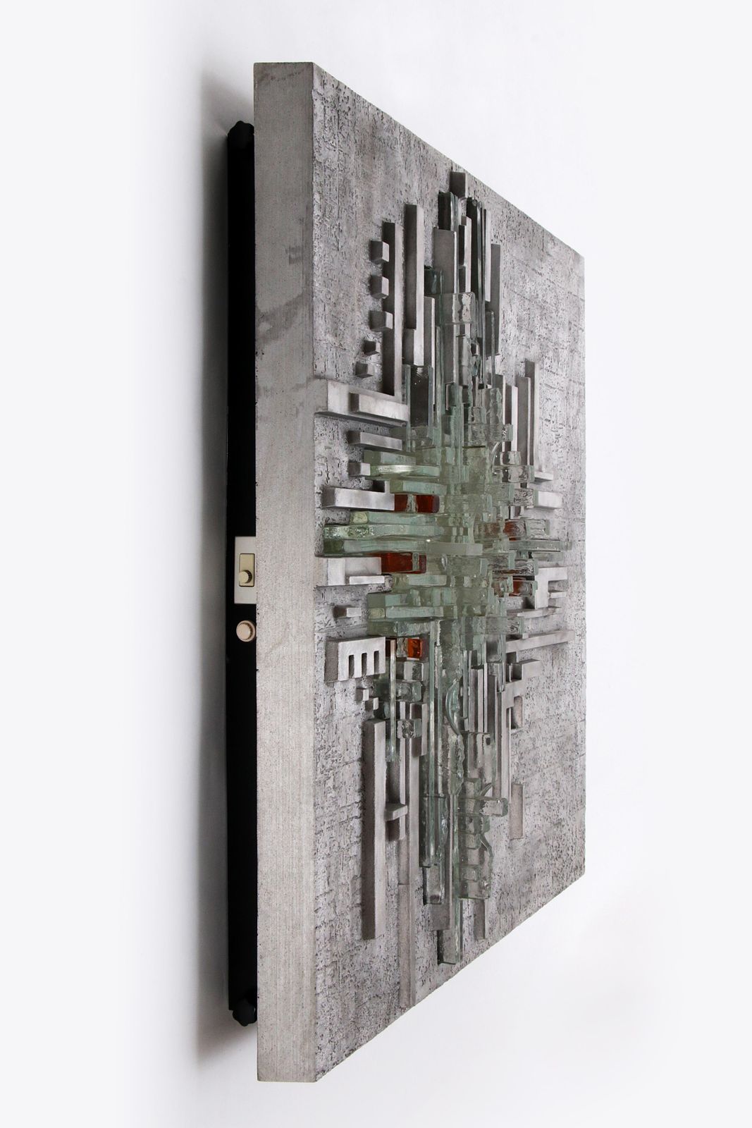 photo furniture Vintage "Rottura Spaziale" Murano Glass Wall Lamp By Akikaze For Poliarte