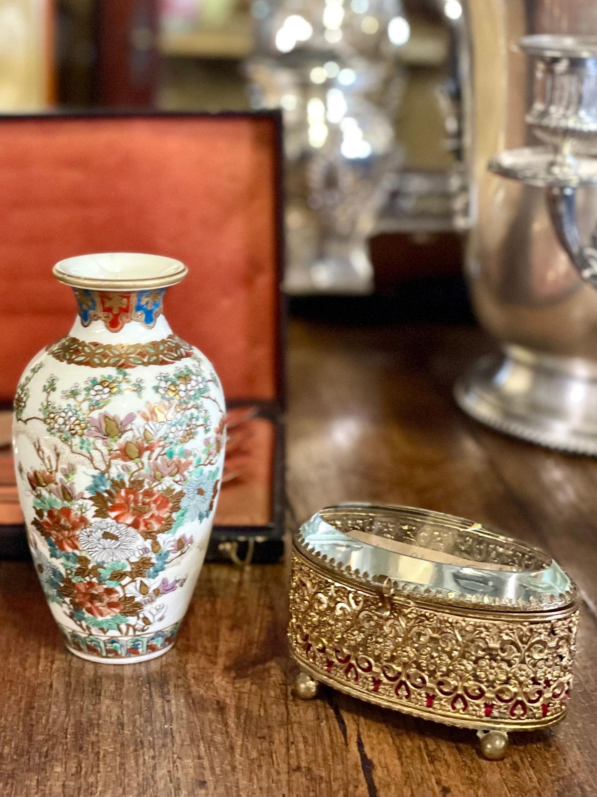 Antique Japanese Taisho Satsuma Painted Vase photo buy