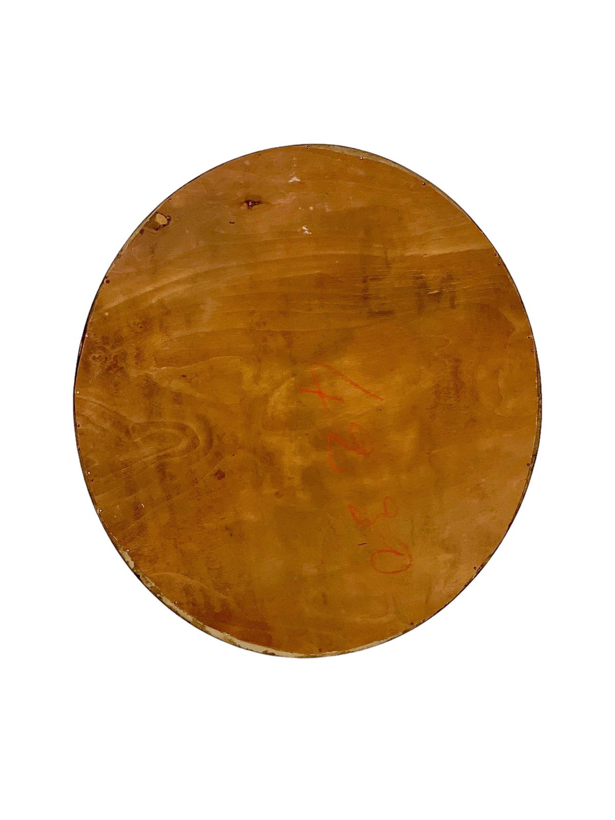 20th Century Carved Giltwood Oval Wall Mirror photo vinterior