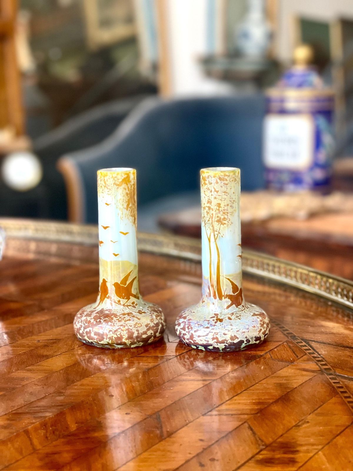Pair Of Miniatures Soliflores, Or Stem Vases photo 1314.0