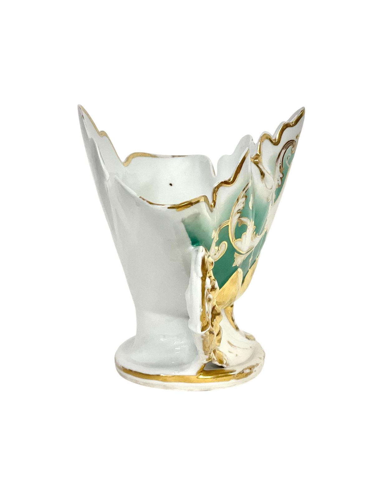 19th Century Gold And Polychromed Paris Porcelain Vase photo for sale
