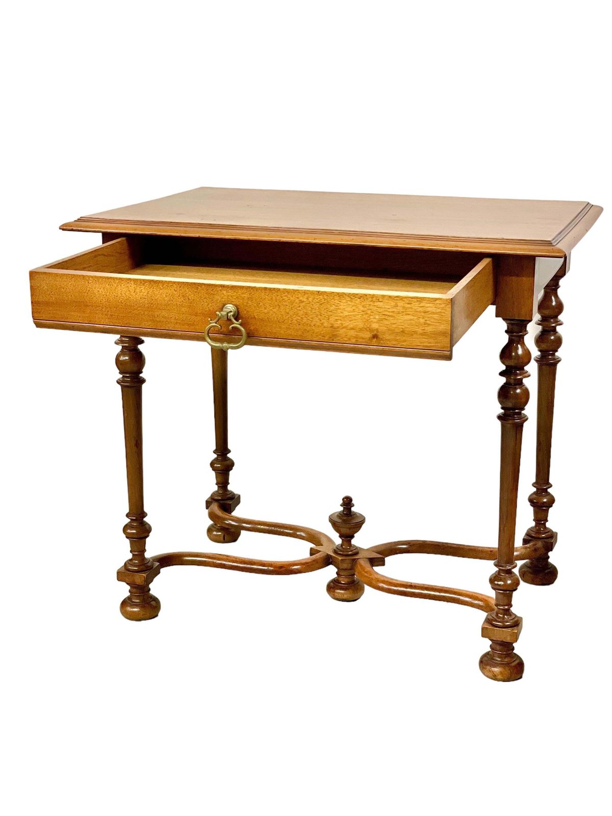 19th Century Side Table With Frieze Drawer And Baluster Turned Legs photo buy