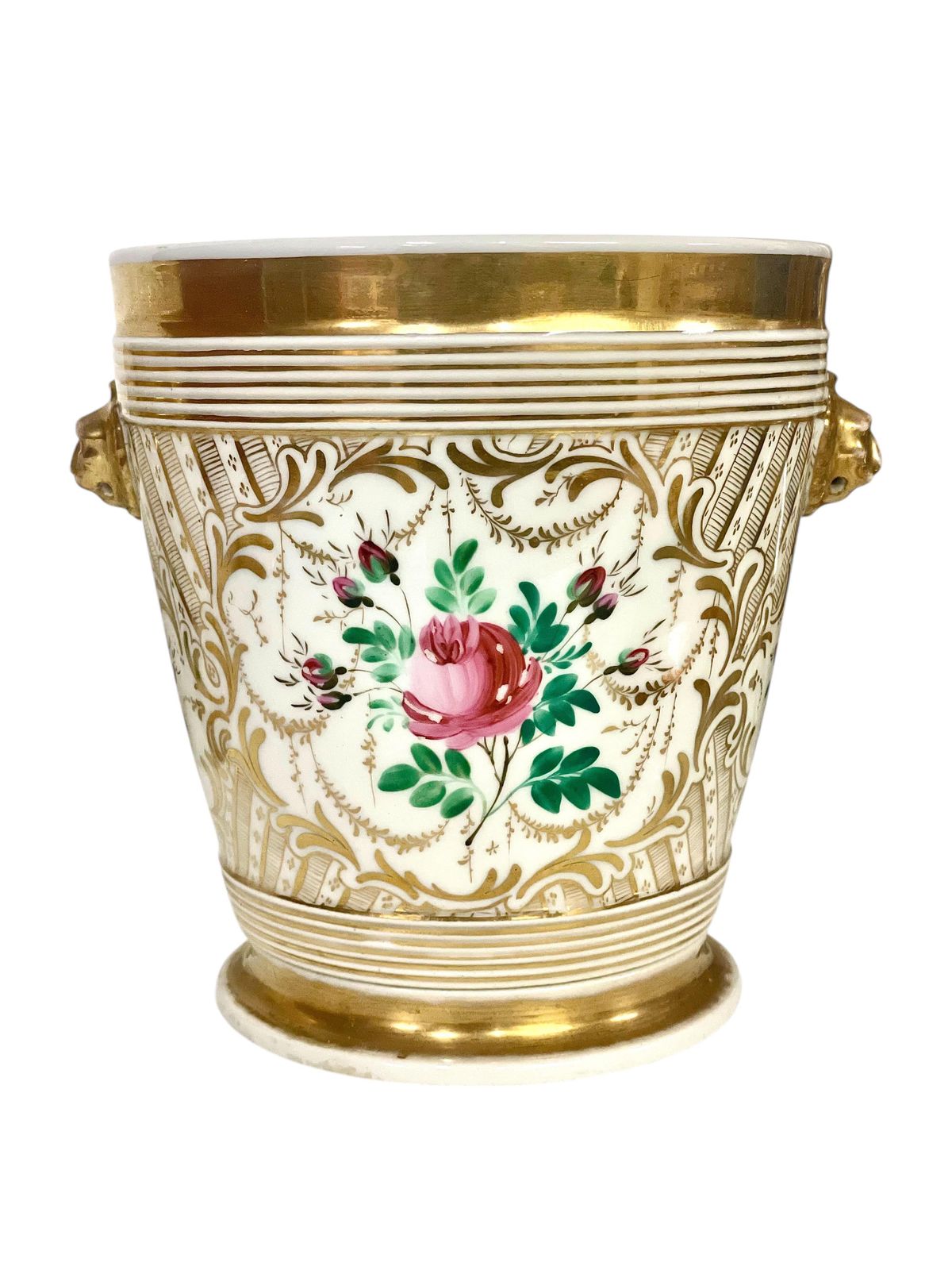 Pair Of 19th Century Paris Porcelain Cachepots photo 959.0