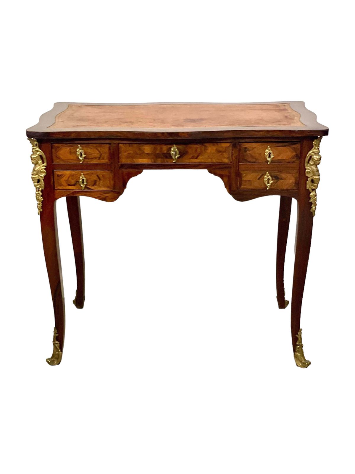 1750s Gilt Bronze Mounted Writing Lady Desk, By Adrien Delorme