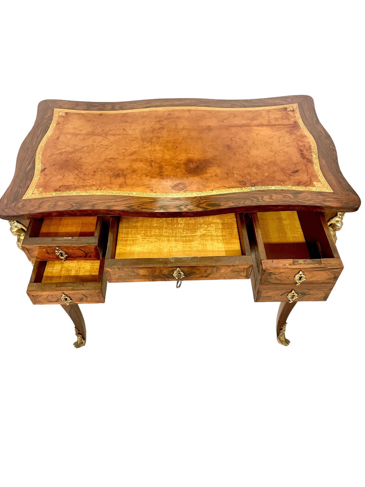photo furniture 1750s Gilt Bronze Mounted Writing Lady Desk, By Adrien Delorme