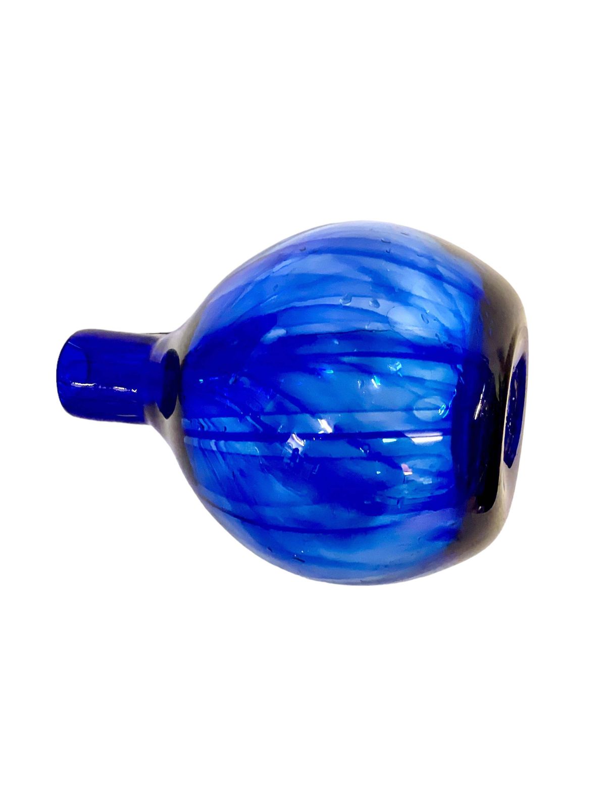 Blue Blown Glass Vase By Jean Claude Novaro photo for sale