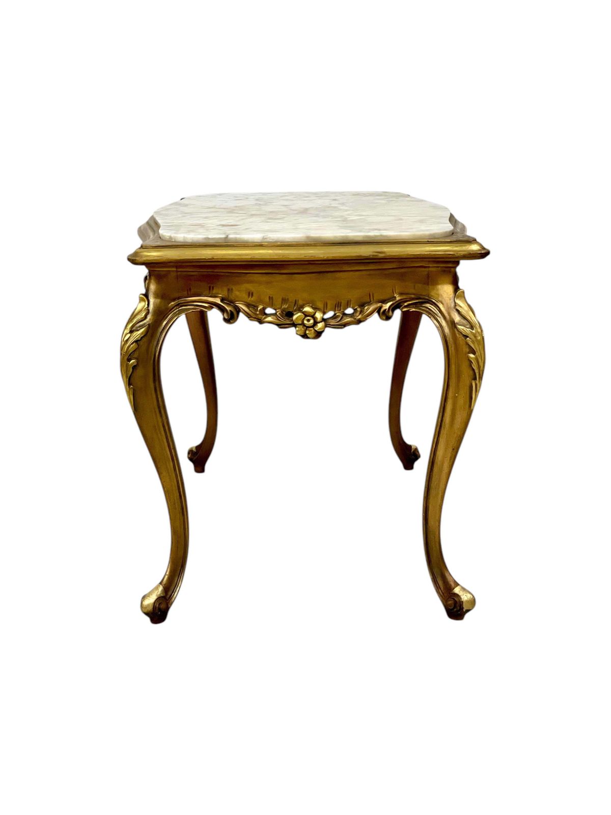 20th Century Louis XV Style Giltwood And Marble Top Coffee Table photo 1763.0