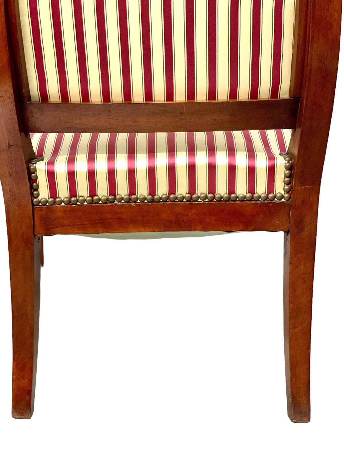 French 1st Empire Armchair With Carved Dolphins' Heads photo vintage