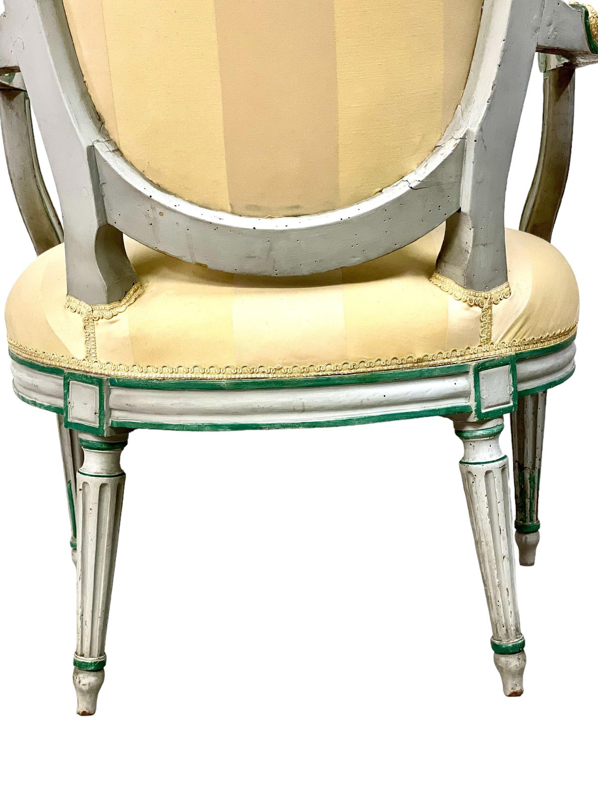 Pair Of Louis XVI Medaillon Armchairs, 18th Century photo vintage