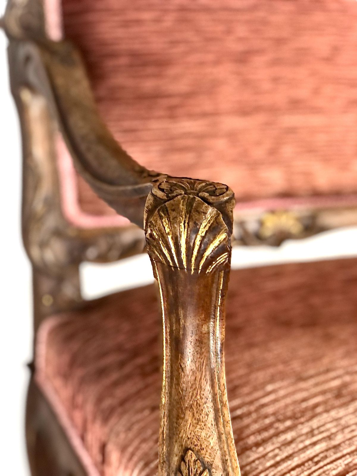 19th Century Pair Of Walnut Regency Chairs Called “Fauteuils à La Reine” photo vintage