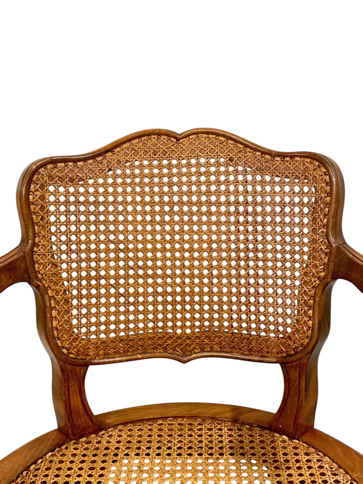 Early 20th Century Pair Of Louis XV Style Caned Fauteuils photo Furniture