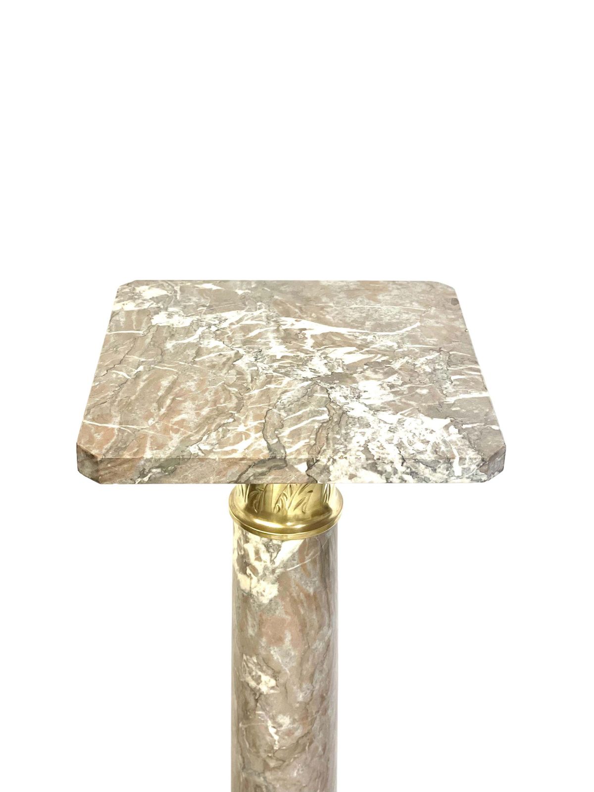 Grey Marble Pedestal With Gilt Bronze In A Louis XVI Style photo Home Decor