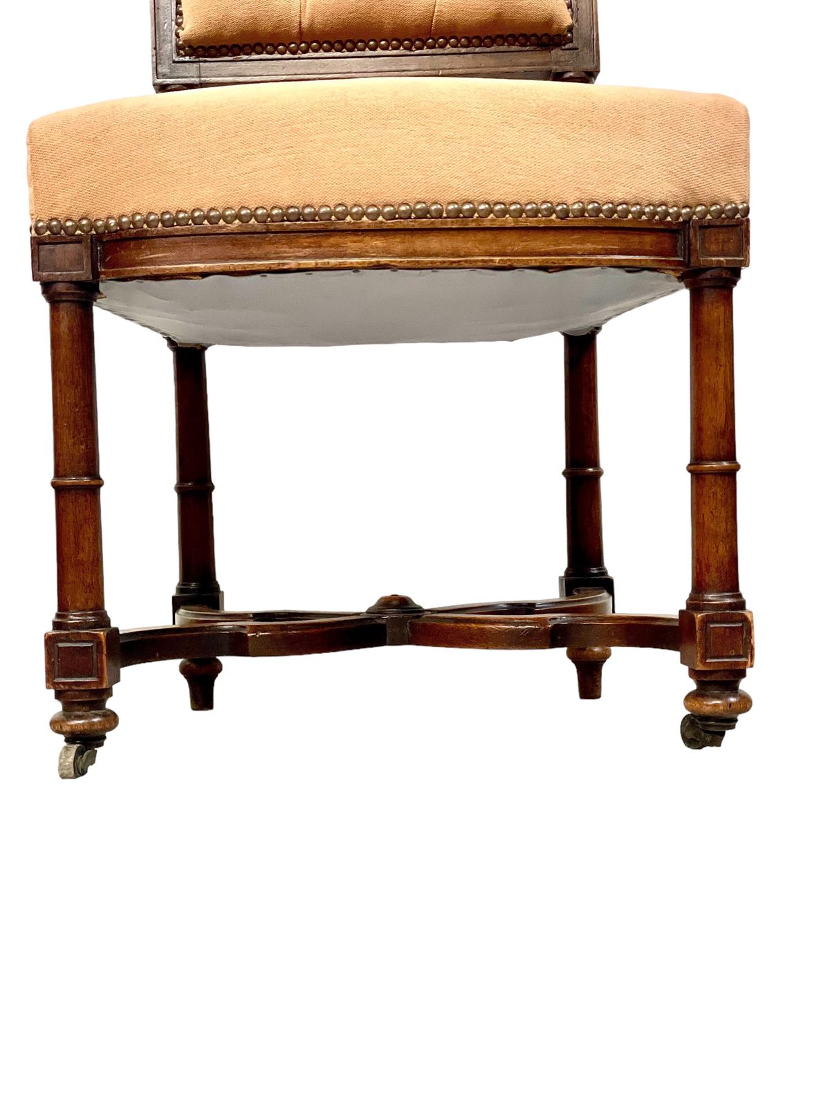 2783.0 Set Of Five Upholstered Louis XIII Style Dining Chairs, 19th Century photo