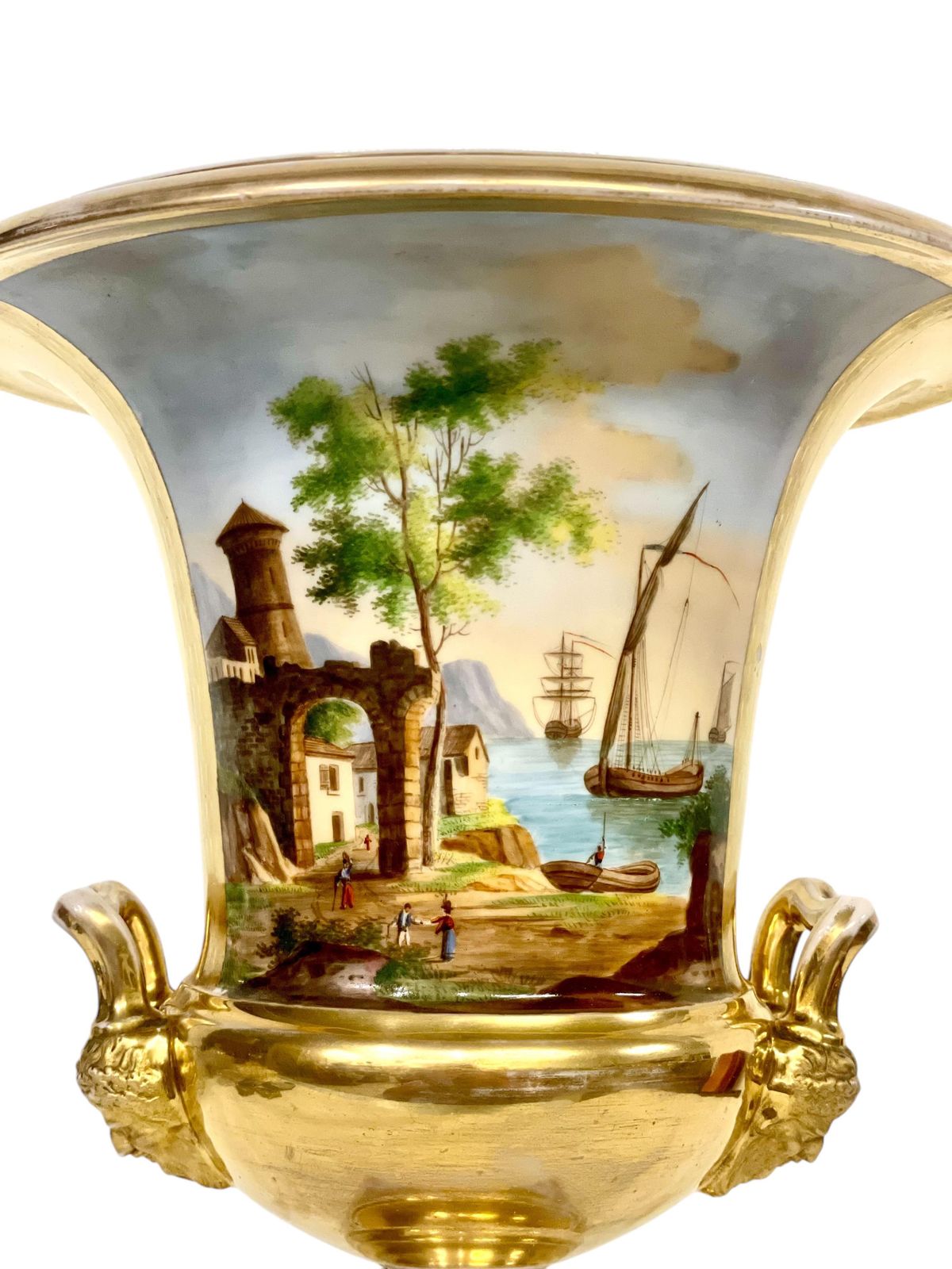 Large Gilt Porcelaine De Paris Medici Vase photo furniture