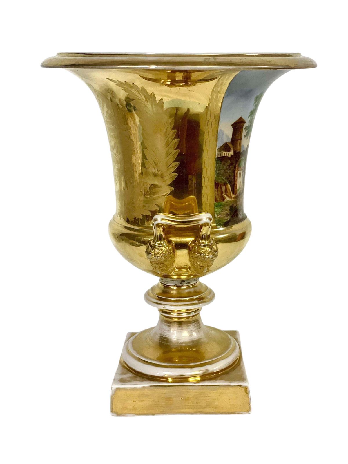 Large Gilt Porcelaine De Paris Medici Vase photo Home Decor