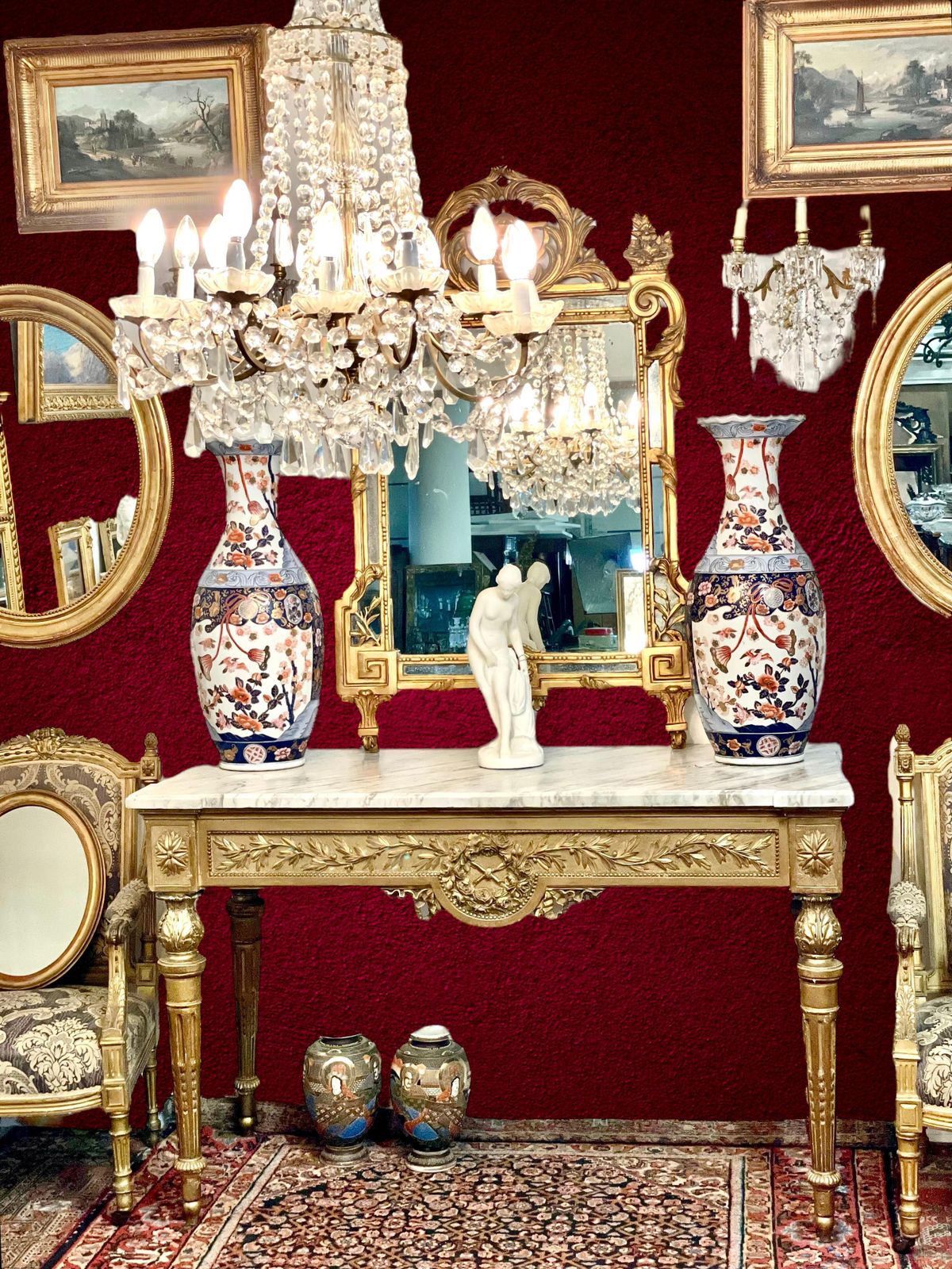 photo for sale 18th Century Opulent And Large Louis XVI Period Giltwood Console Table