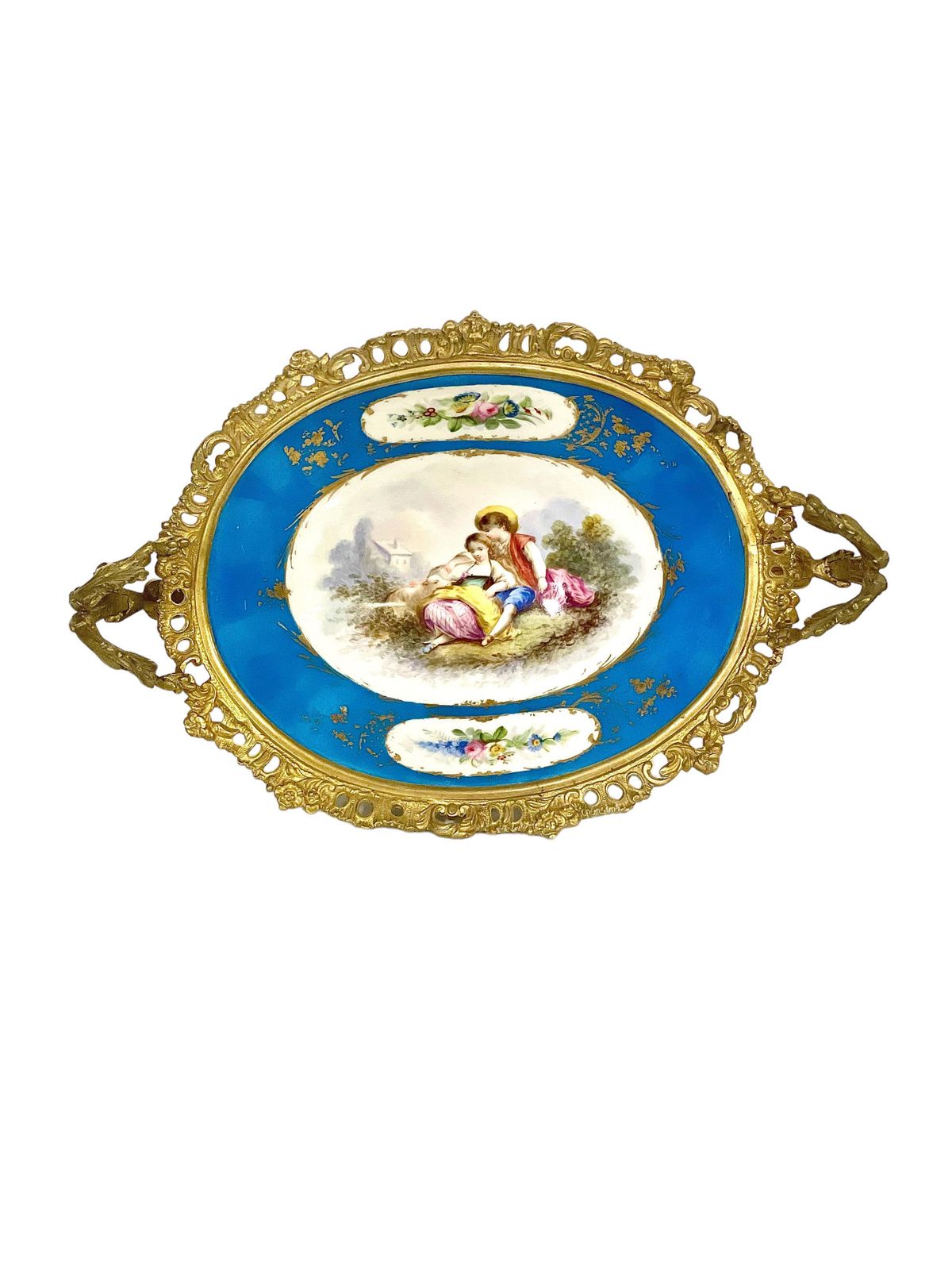 19th Century Napoleon III Sèvres Style Porcelain And Bronze Centerpiece photo furniture