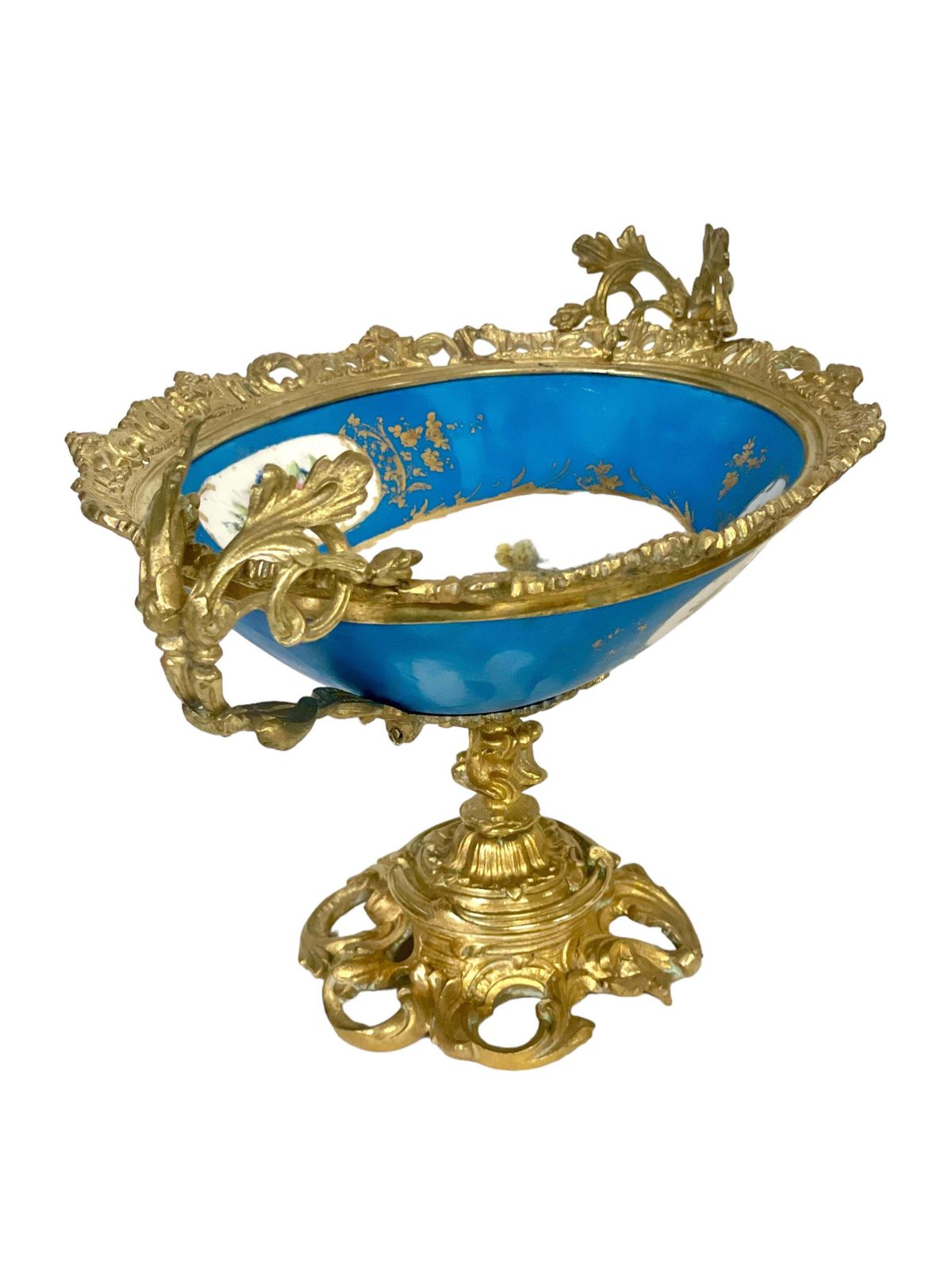19th Century Napoleon III Sèvres Style Porcelain And Bronze Centerpiece photo Home Decor